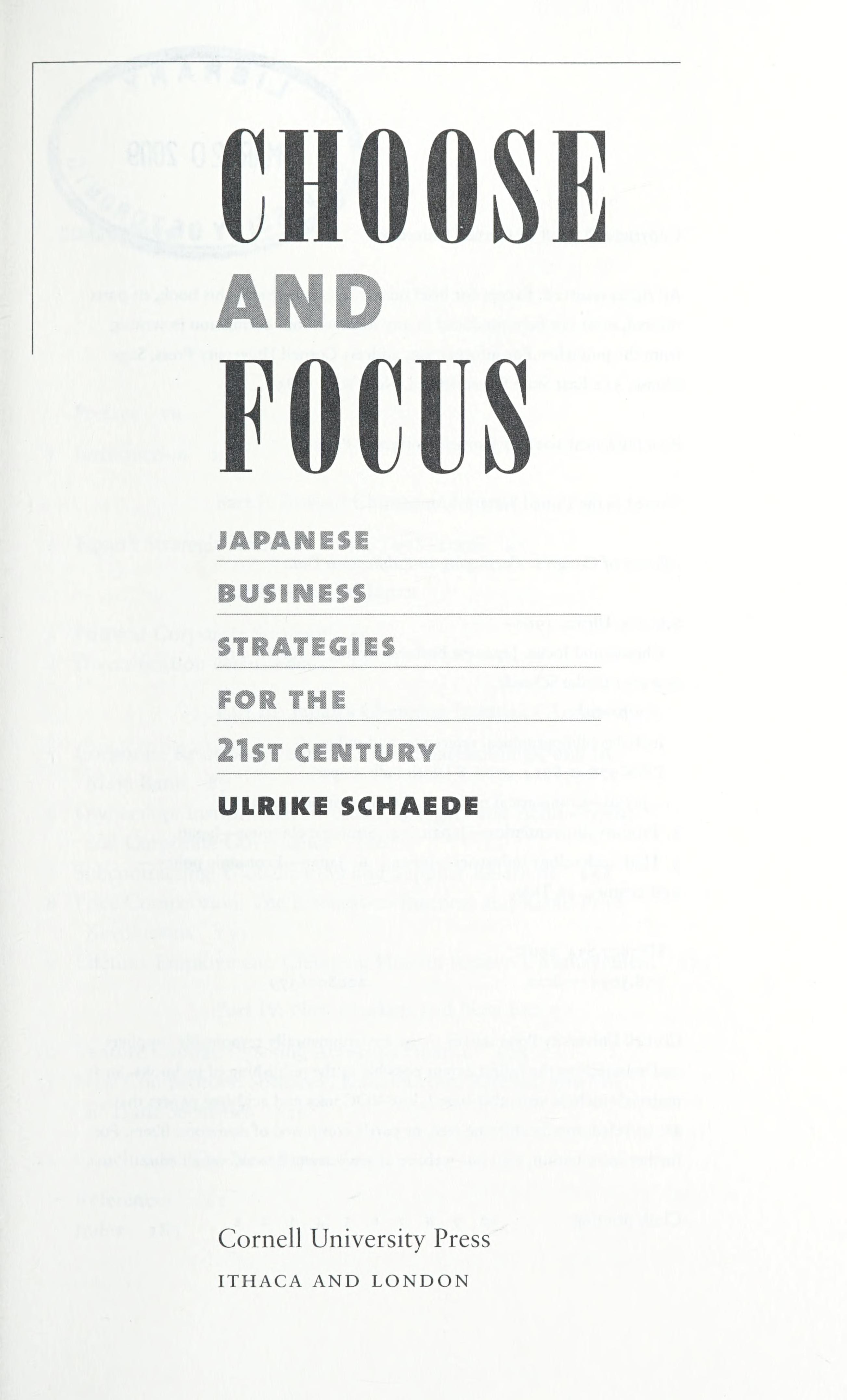 Choose and Focus