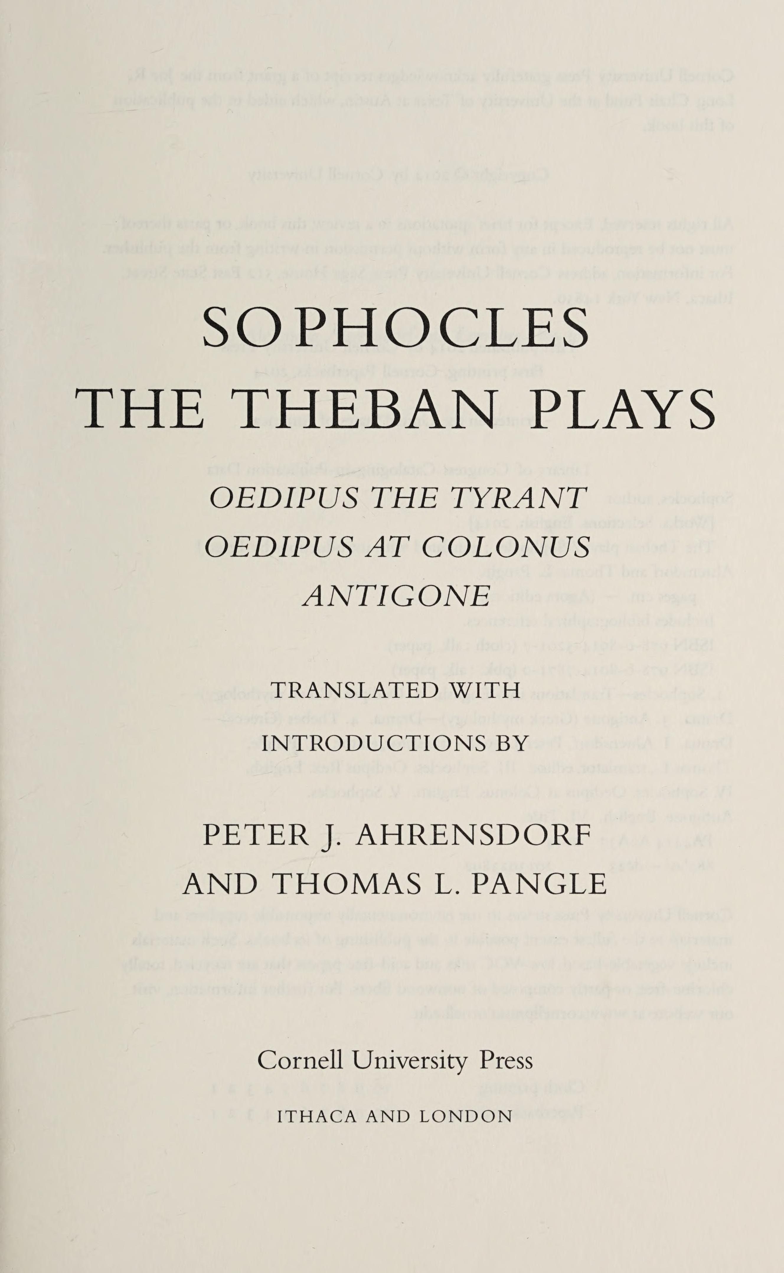 The Theban Plays