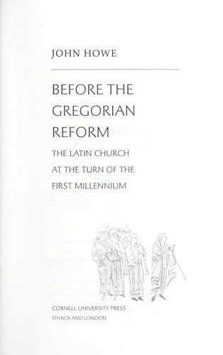 Before the Gregorian Reform