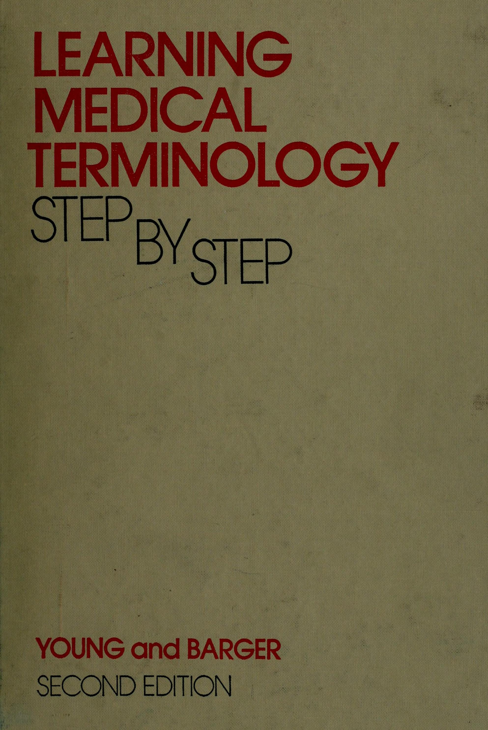 Learning Medical Terminology Step By Step