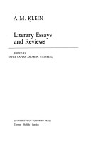 Literary Essays and Reviews