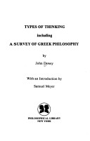 Types of Thinking Including a Survey of Greek Philosophy