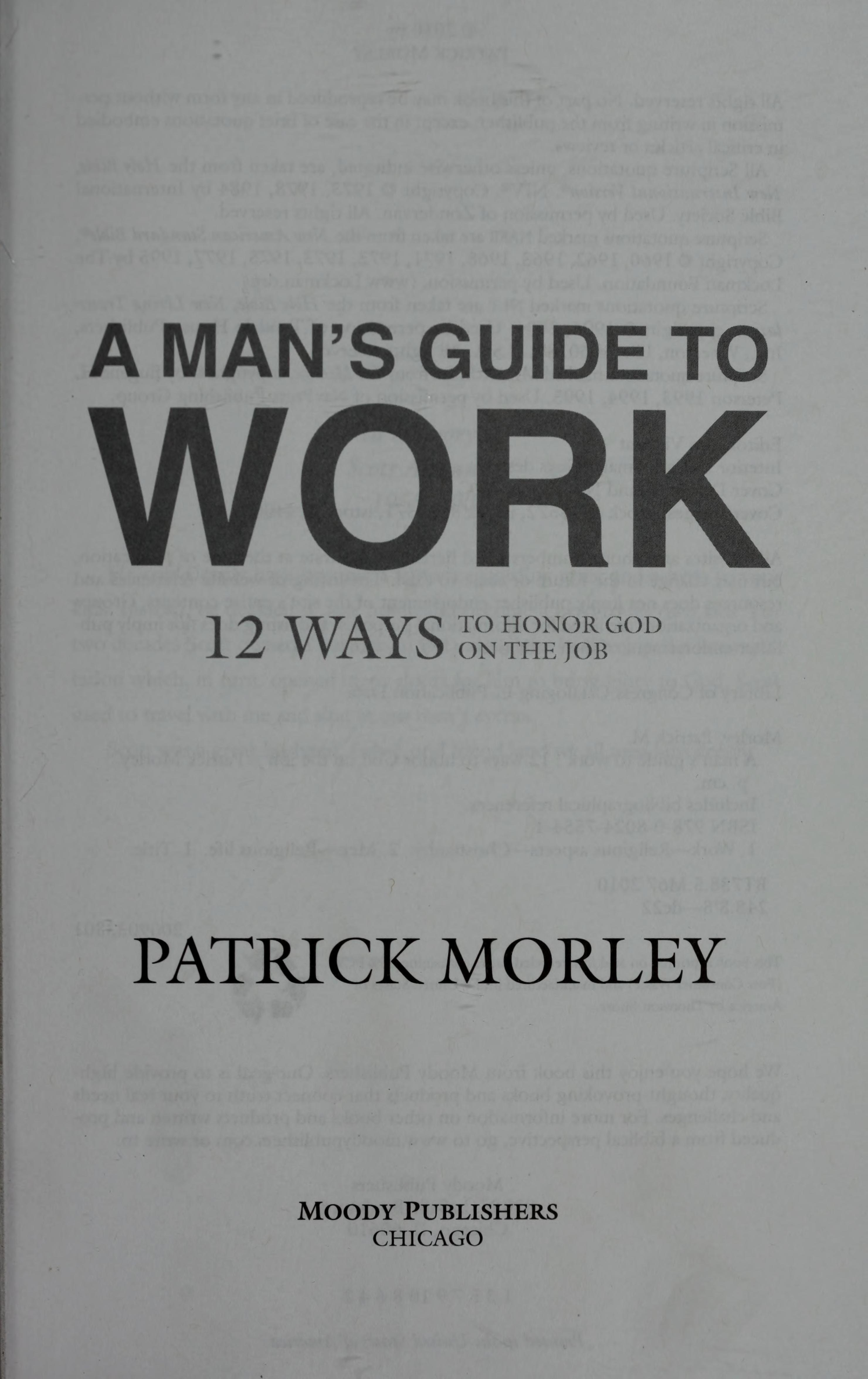 A Man'S Guide To Work