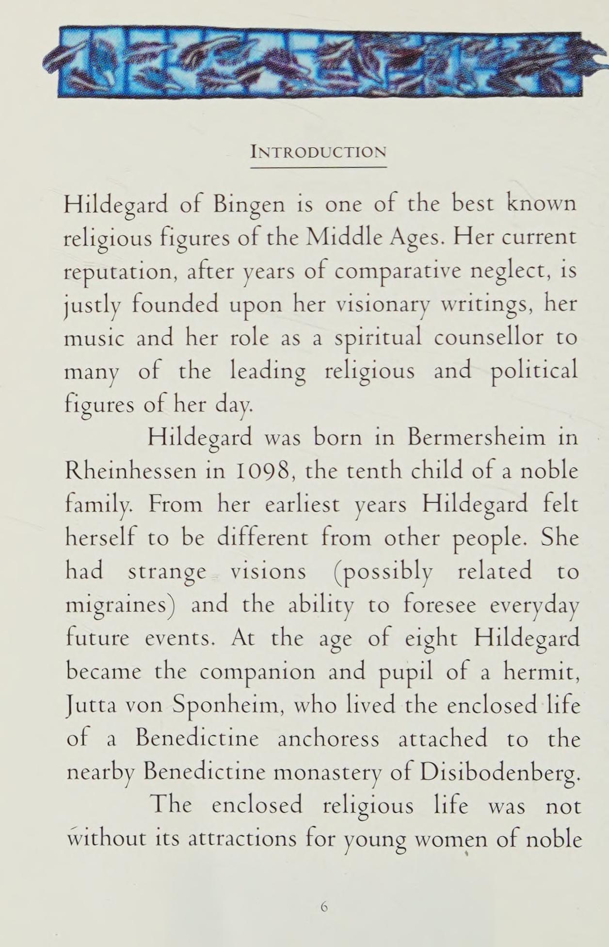 The Wisdom Of Hildegard Of Bingen: Compiled And Introduced By Fiona Bowie
