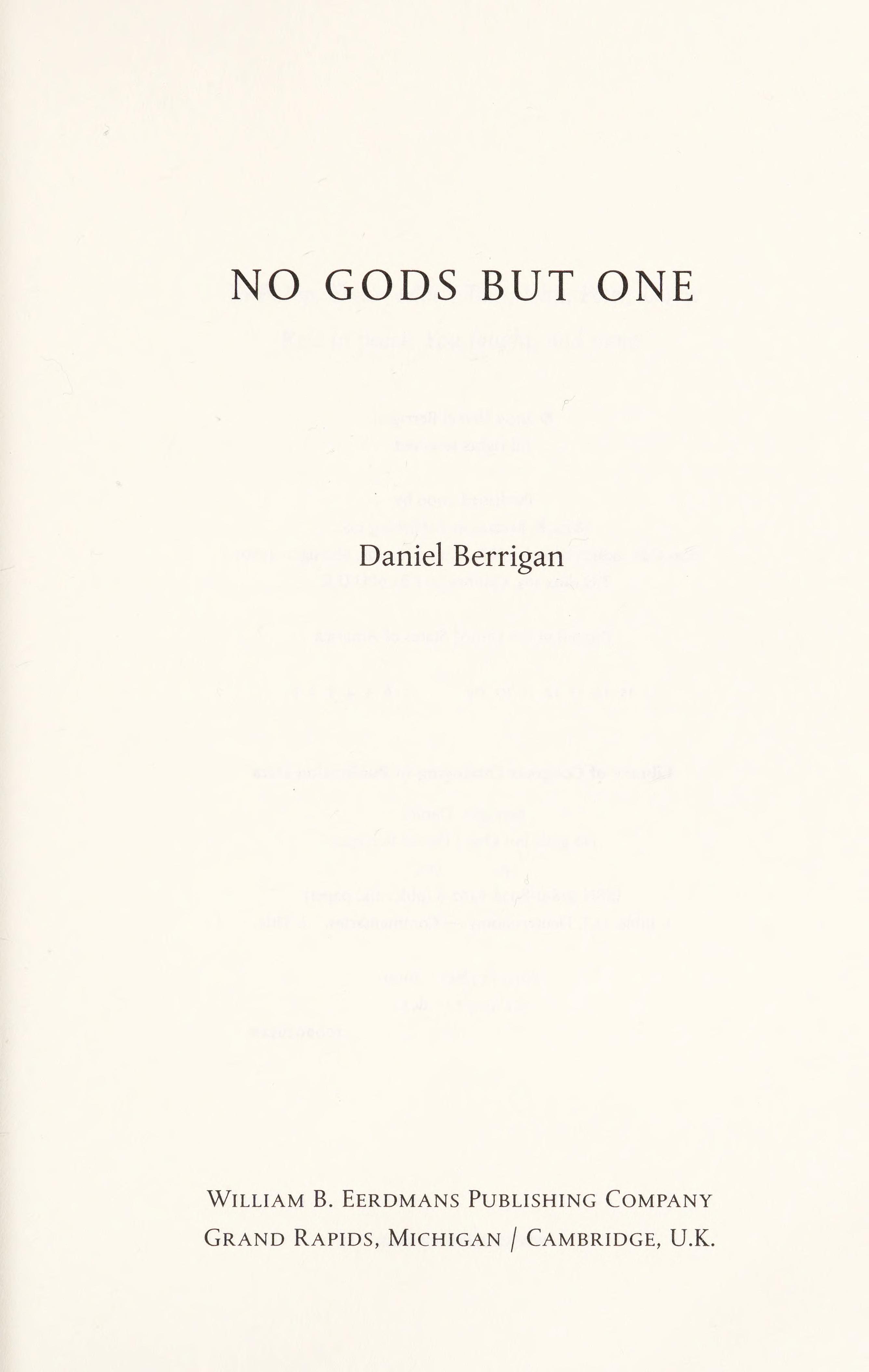 No Gods but One
