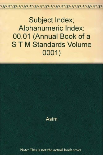 Subject Index; Alphanumeric Index