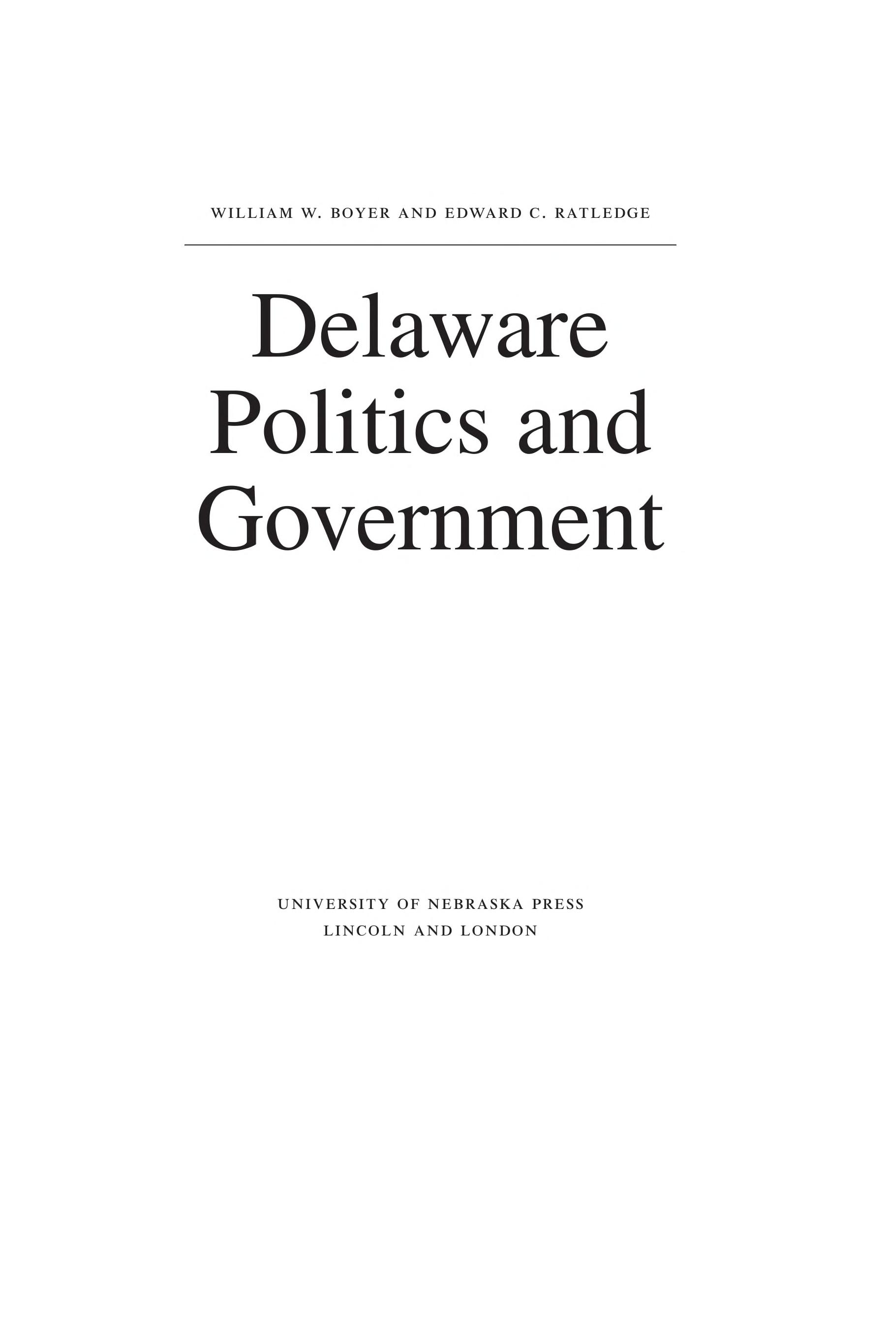 Delaware politics and government