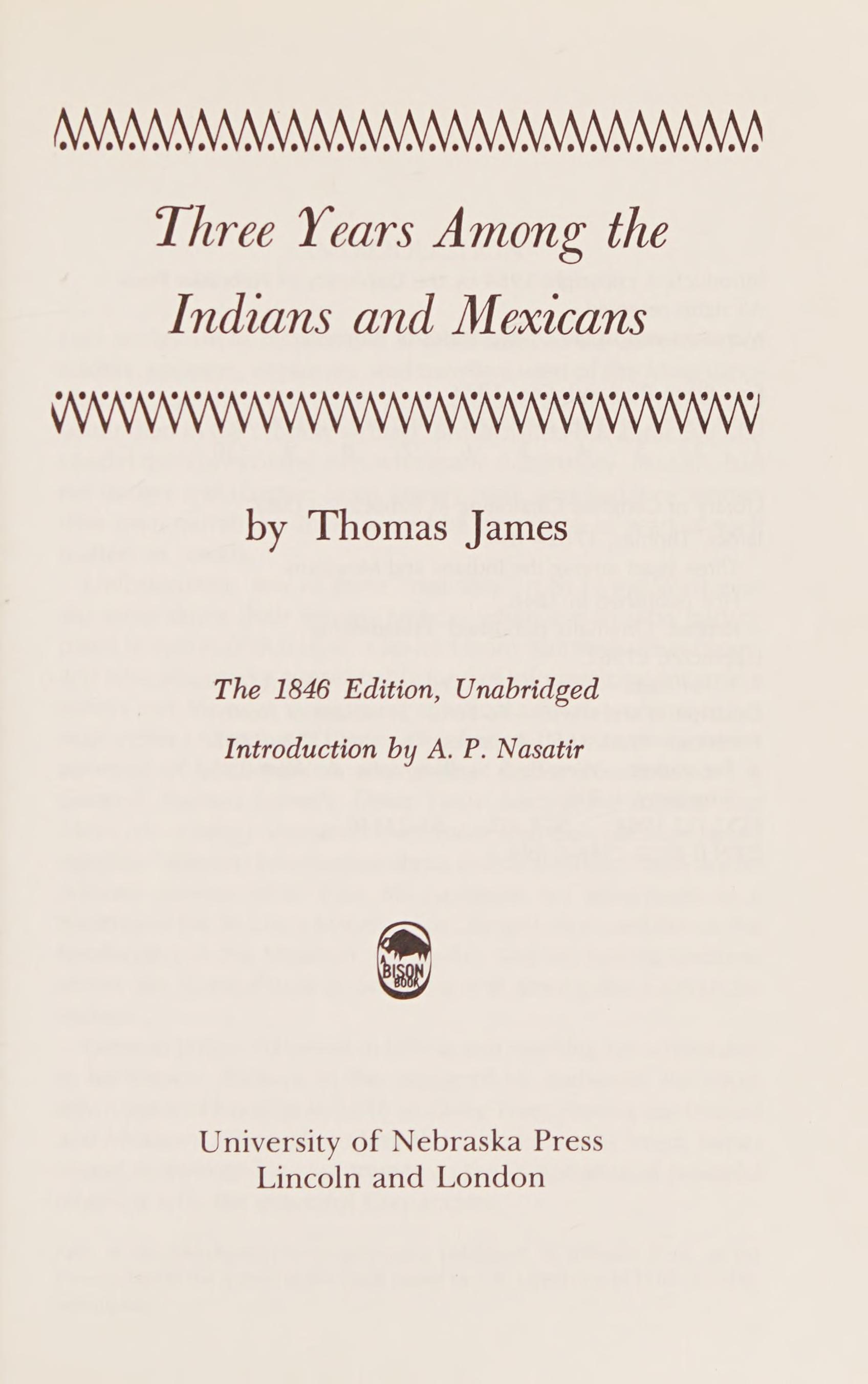 Three Years Among The Indians And Mexicans