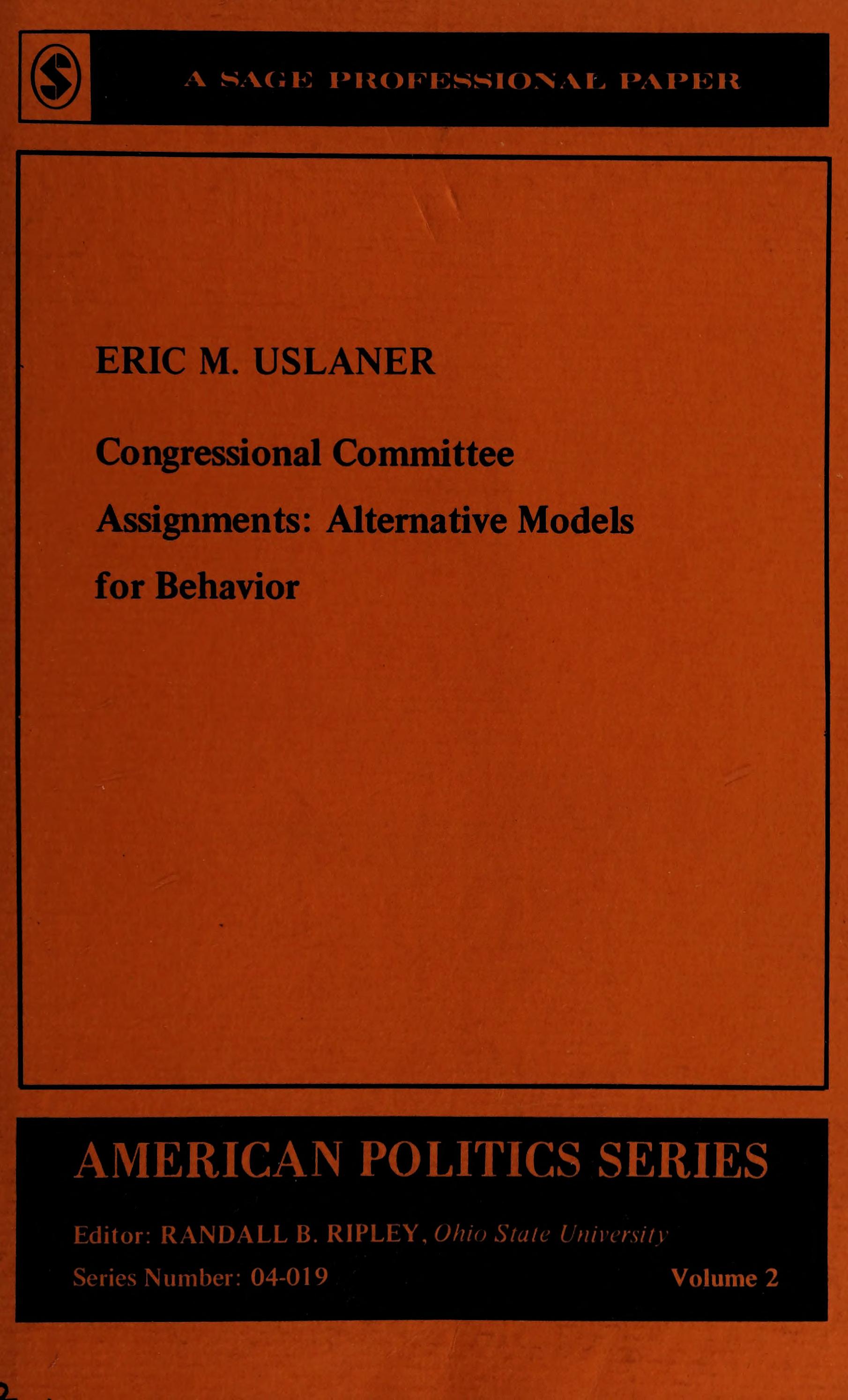 Congressional Committee Assignments
