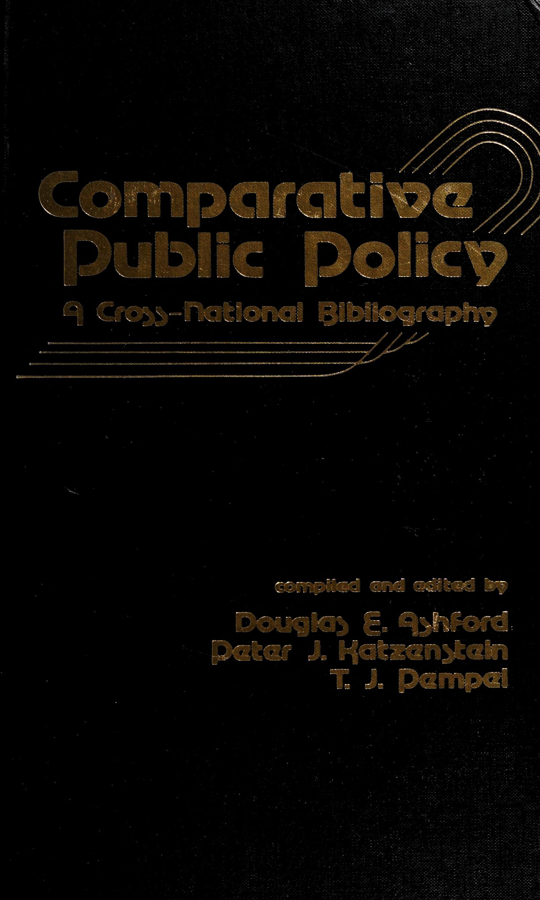 Comparative Public Policy: A Cross National Bibliography