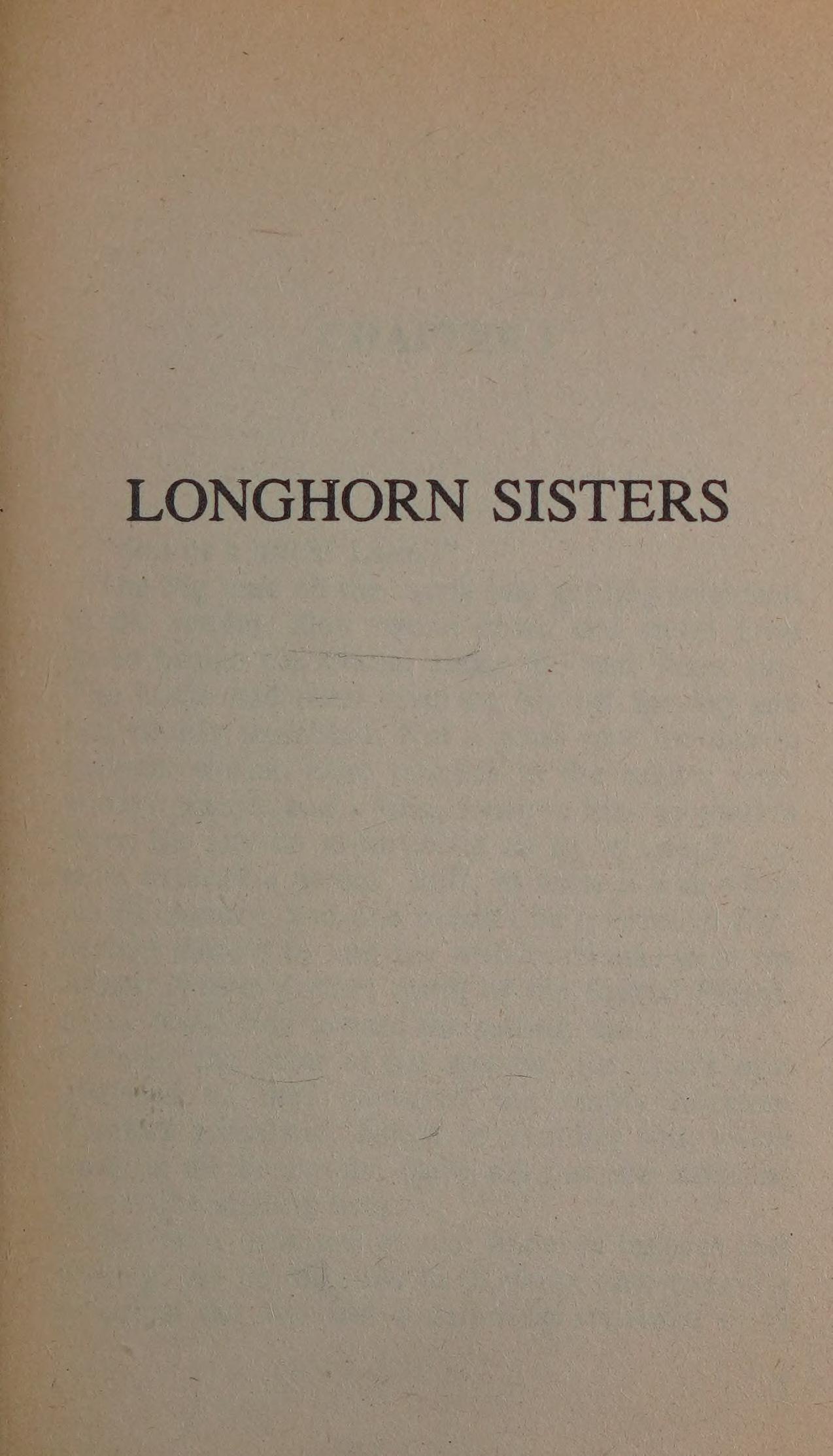 LONGHORN SISTERS Ryder No 2