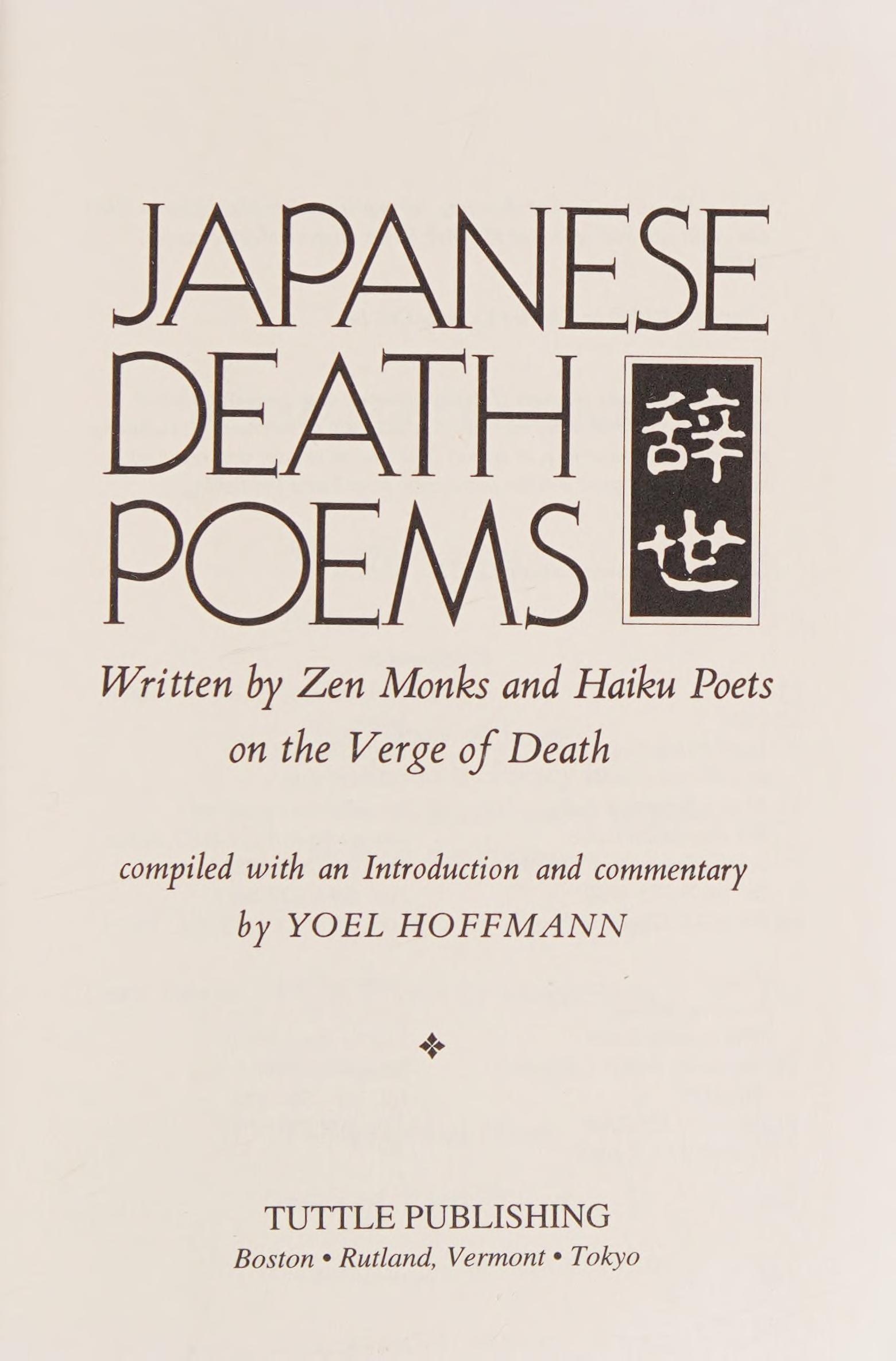 Japanese Death Poems