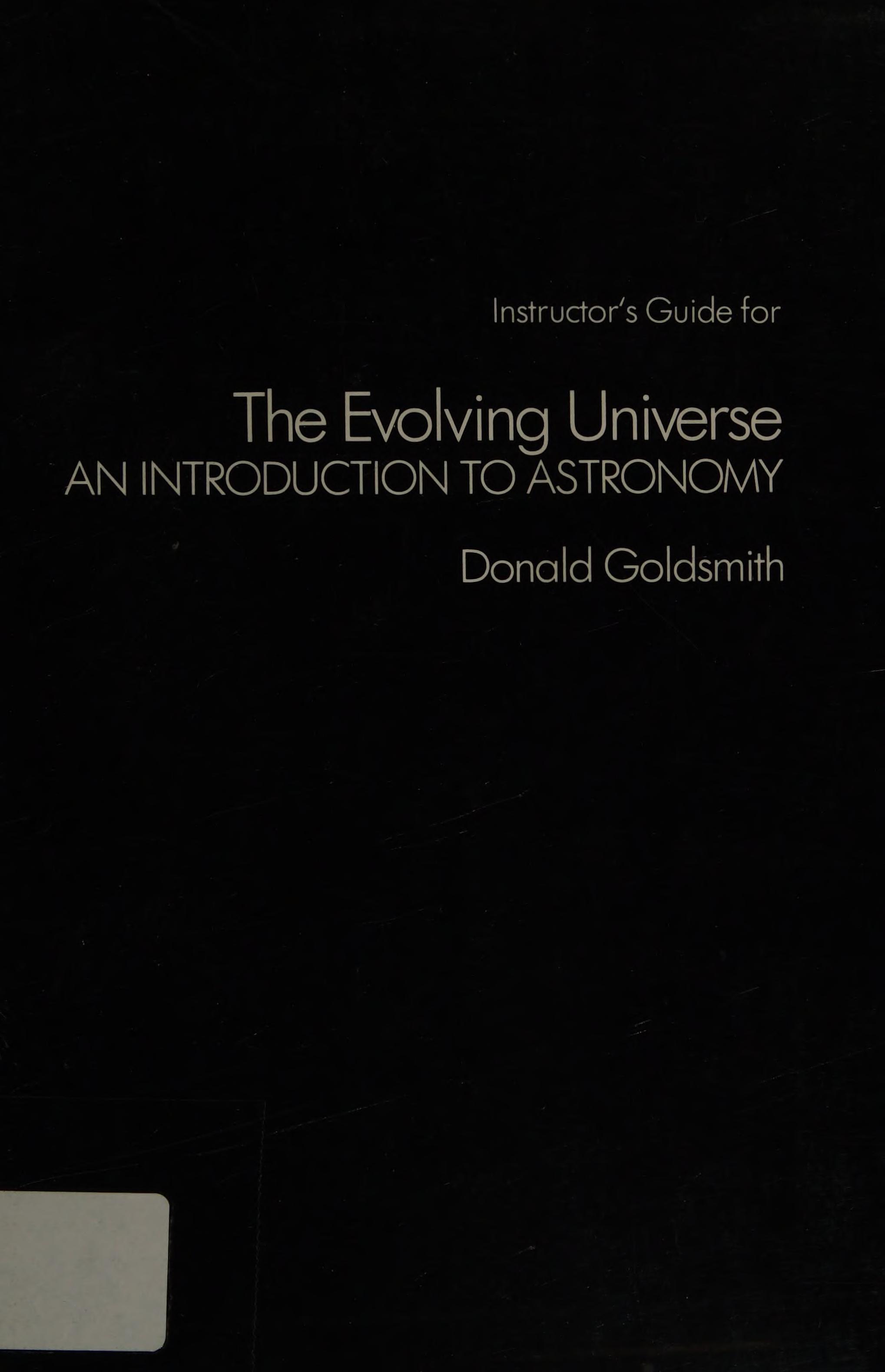 Instructor'S Resource Manual For The Evolving Universe