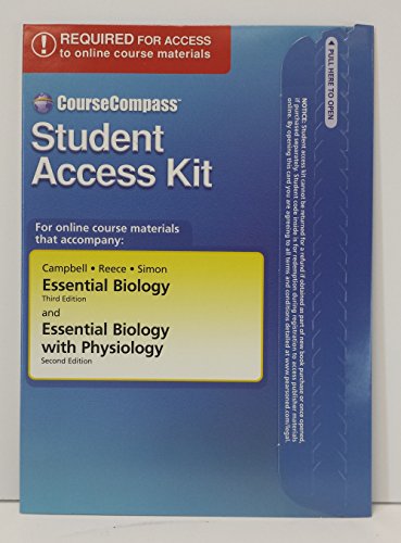 Coursecompass (Tm) with E-Book Student Access Kit for Essential Biology 3e and Essential Biology with Physiology 2e Valuepack Version