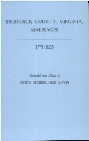 Frederick County, Virginia, Marriages, 1771-1825