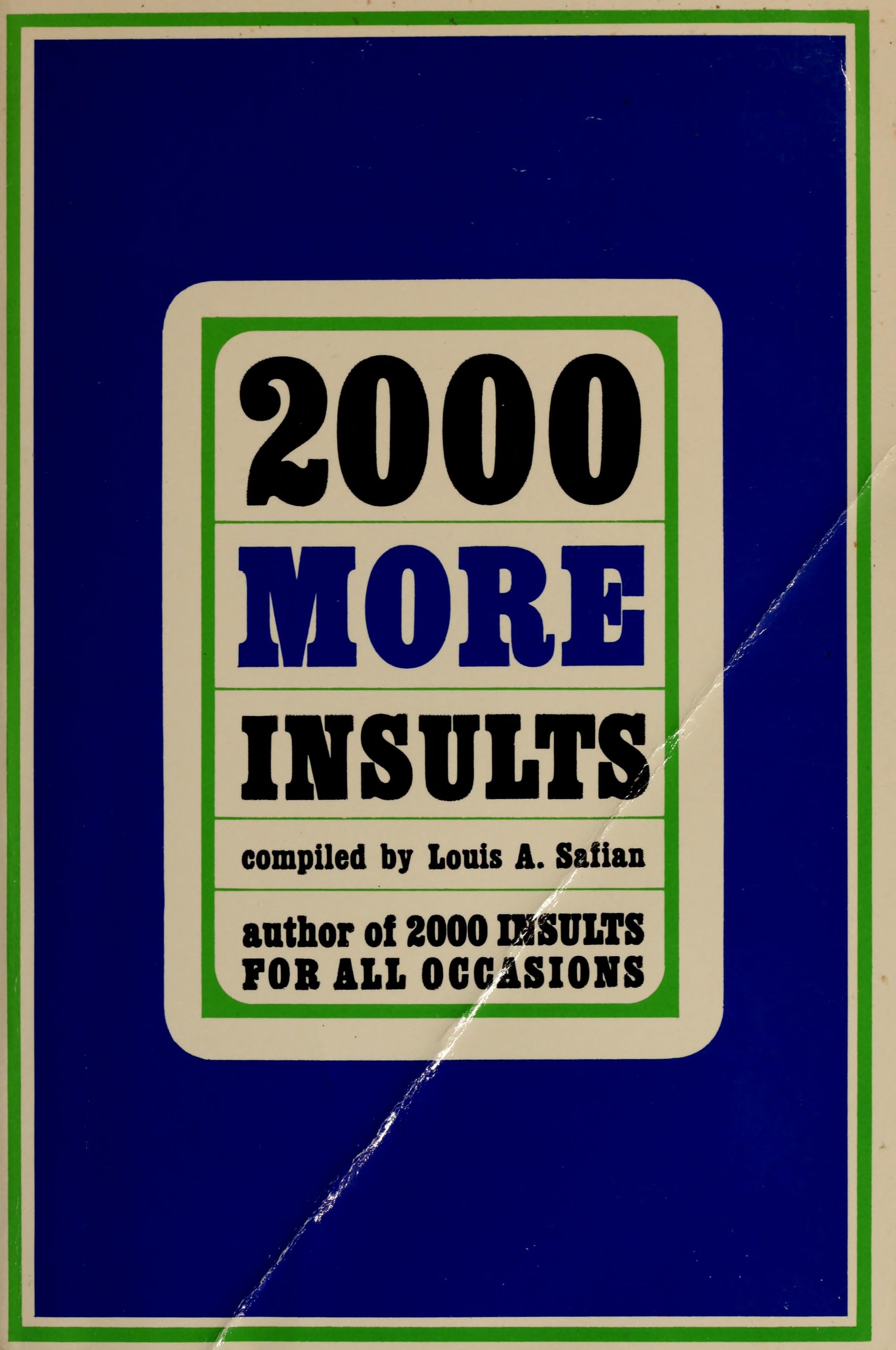 Two Thousand More Insults