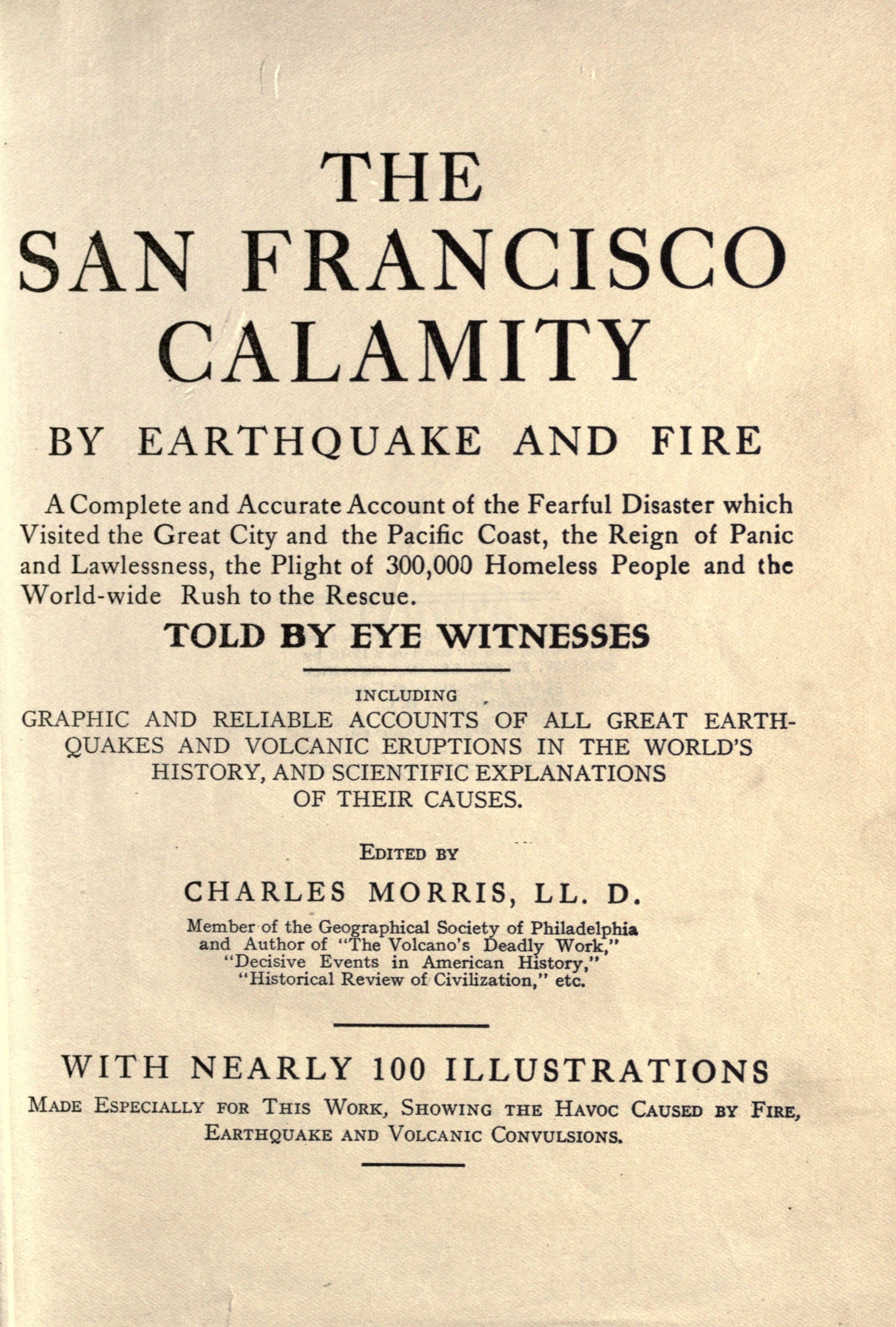 The San Francisco Calamity by Earthquake and Fire