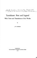 Tannhauser: poet and legend