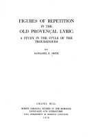 Figures of repetition in the old Provencal lyric