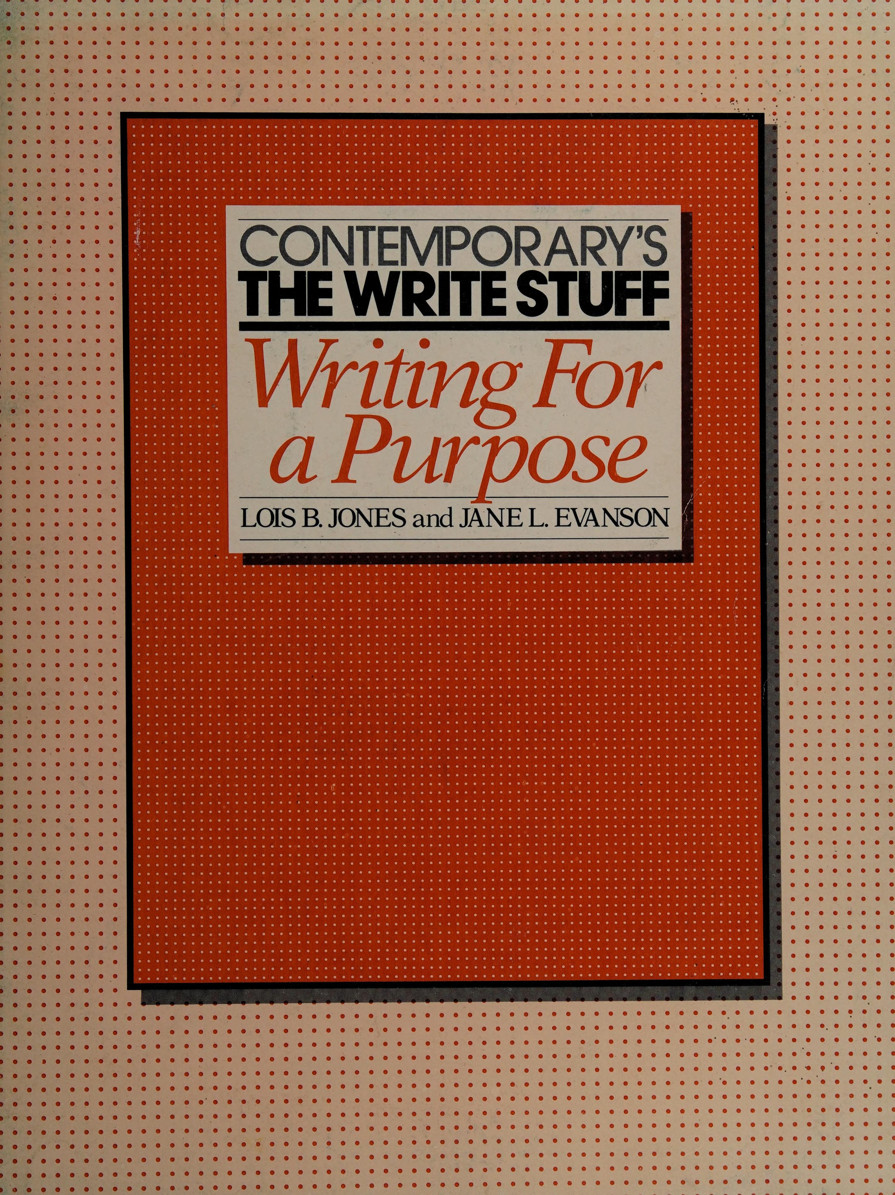 Writing For A Purpose