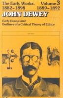 The Early Works of John Dewey, Volume 3, 1882 - 1898