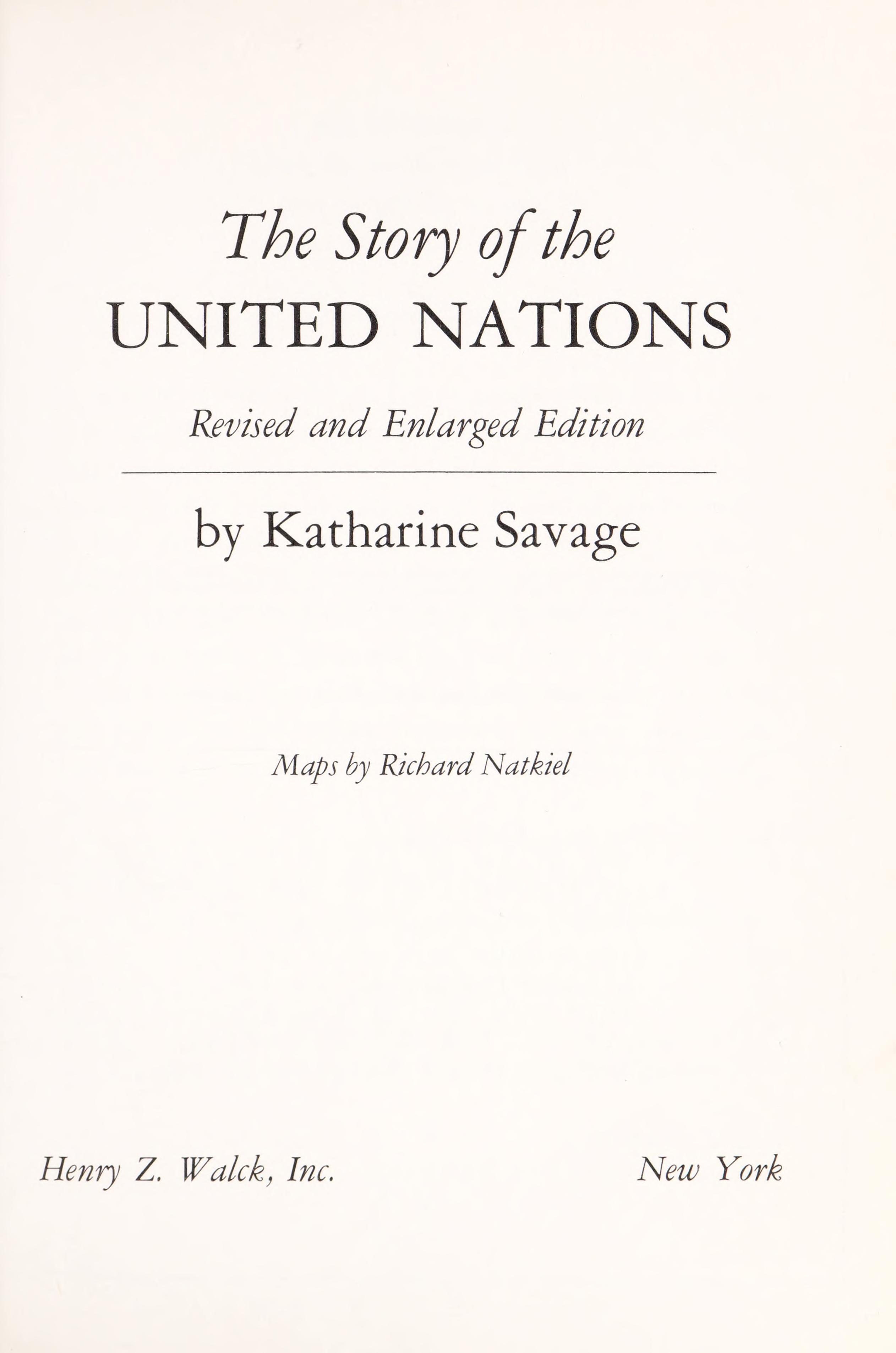 The Story of the United Nations