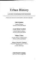 Urban History: A Guide To Information Sources