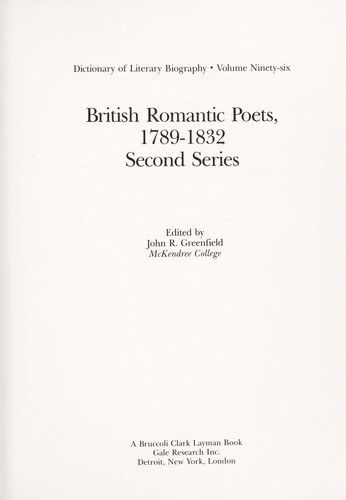Dictionary of Literary Biography