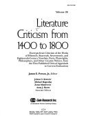 Literature Criticism From 1400 To 1800