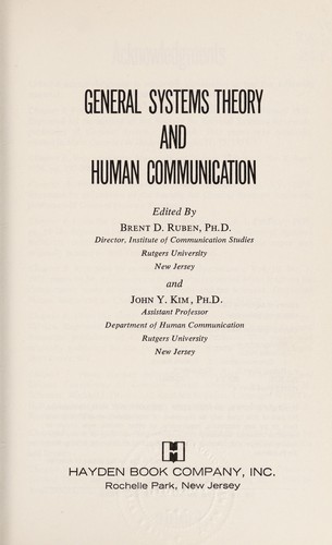 General Systems Theory and Human Communication