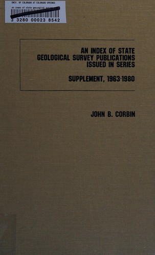 An Index Of State Geological Survey Publications Issued In Series, 1963-1980