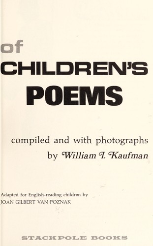Unicef Book Of Children'S Poems