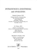 Intravenous Anesthesia And Analgesia