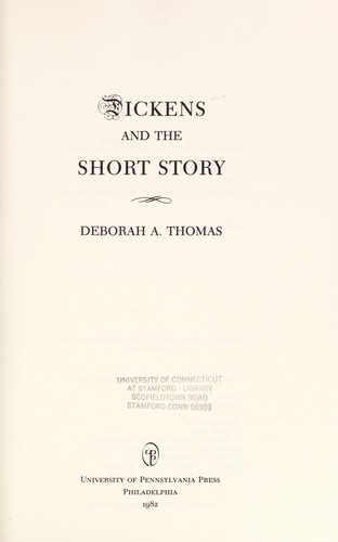 Dickens and the short story