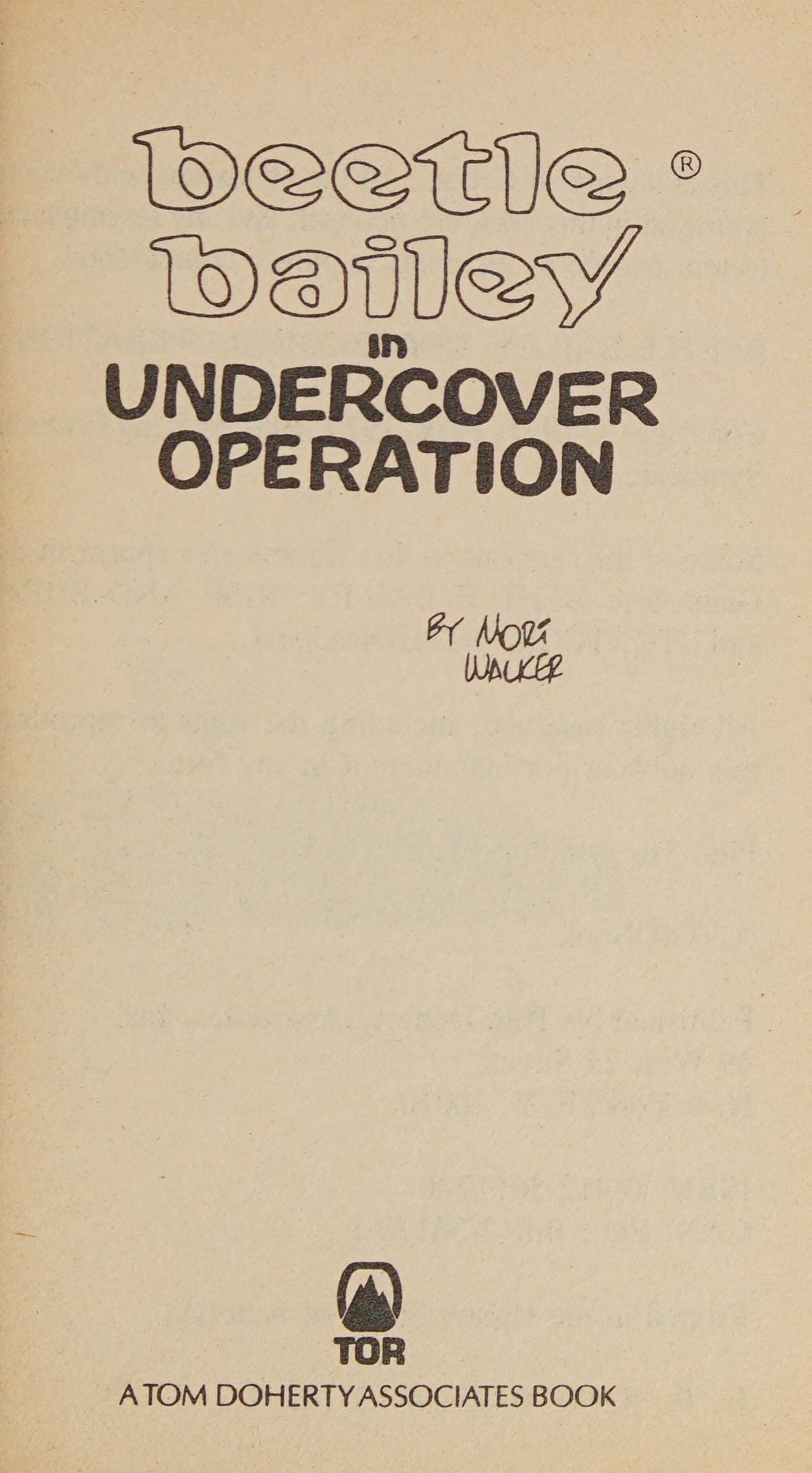 Beetle Bailey in Undercover Operation