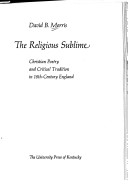 Religious Sublime South Atlantic Modern Language Association. Award study