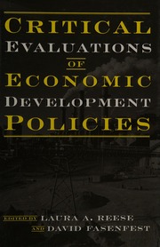 Critical Evaluations Of Economic Development Policies