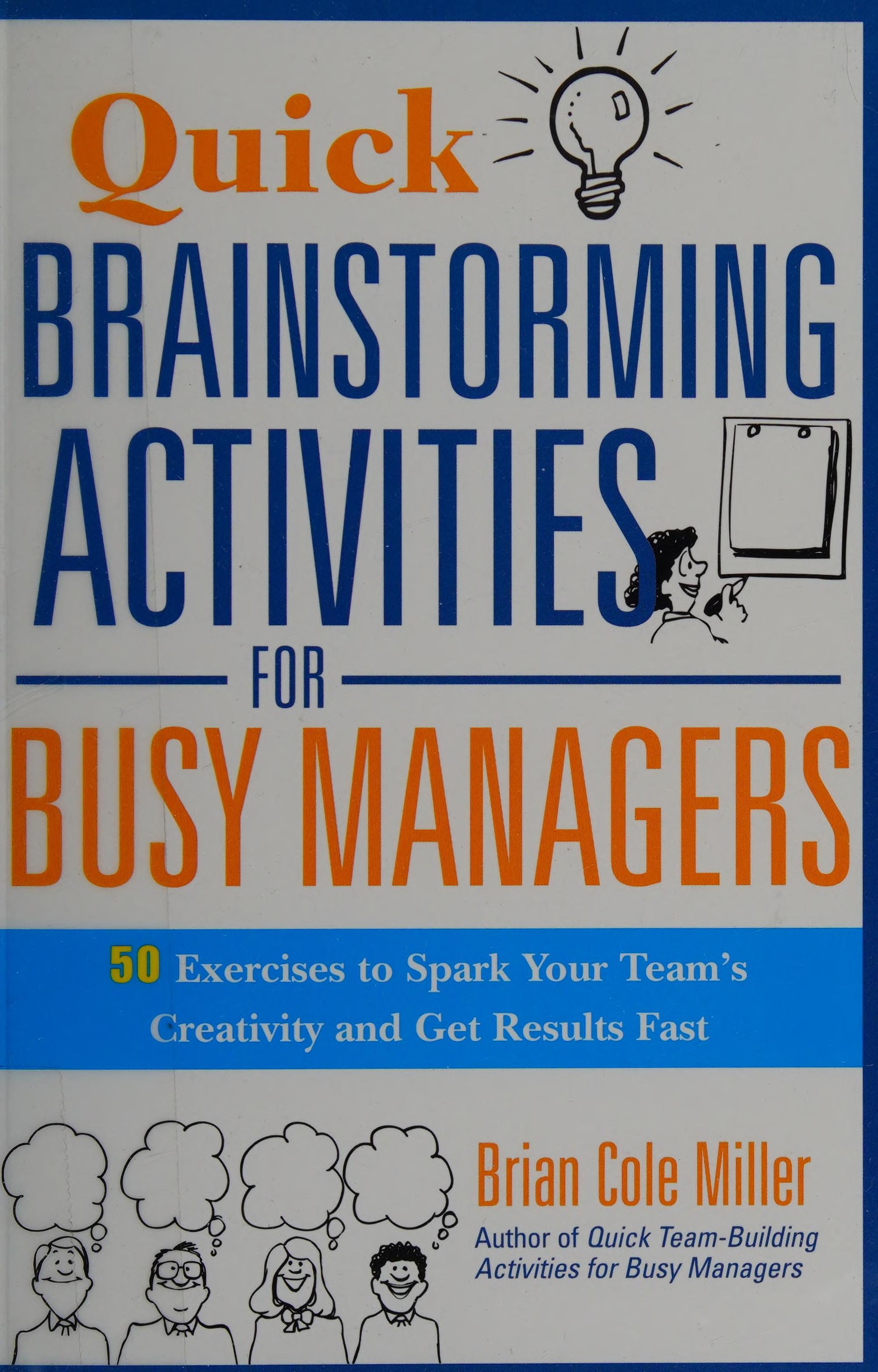 Quick brainstorming activities for busy managers