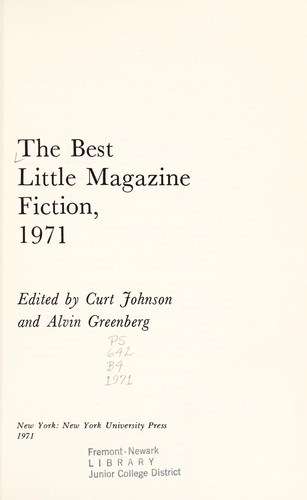 The Best Little Magazine Fiction, 1971