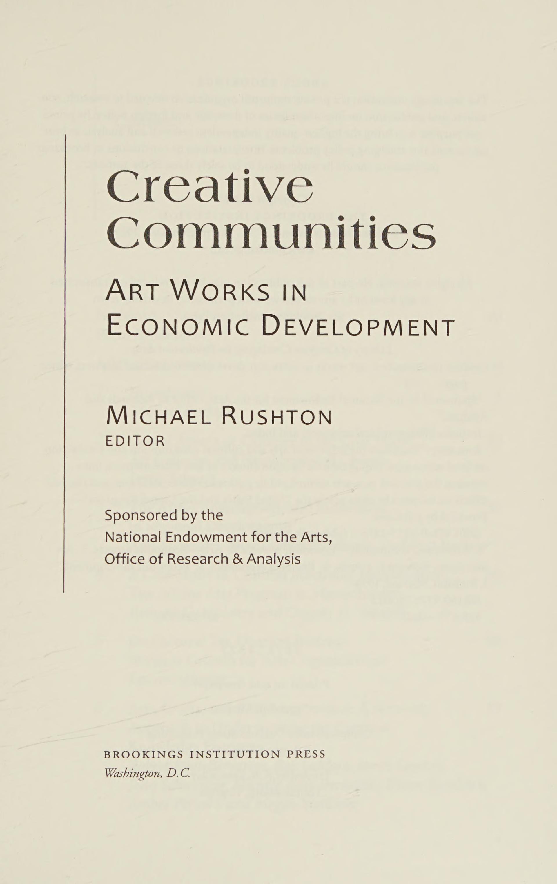 Creative Communities