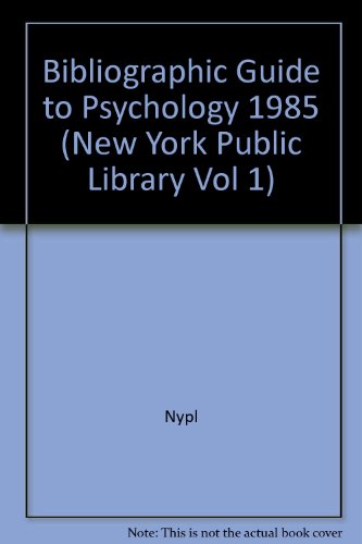 Bibliographic Guide to Psychology