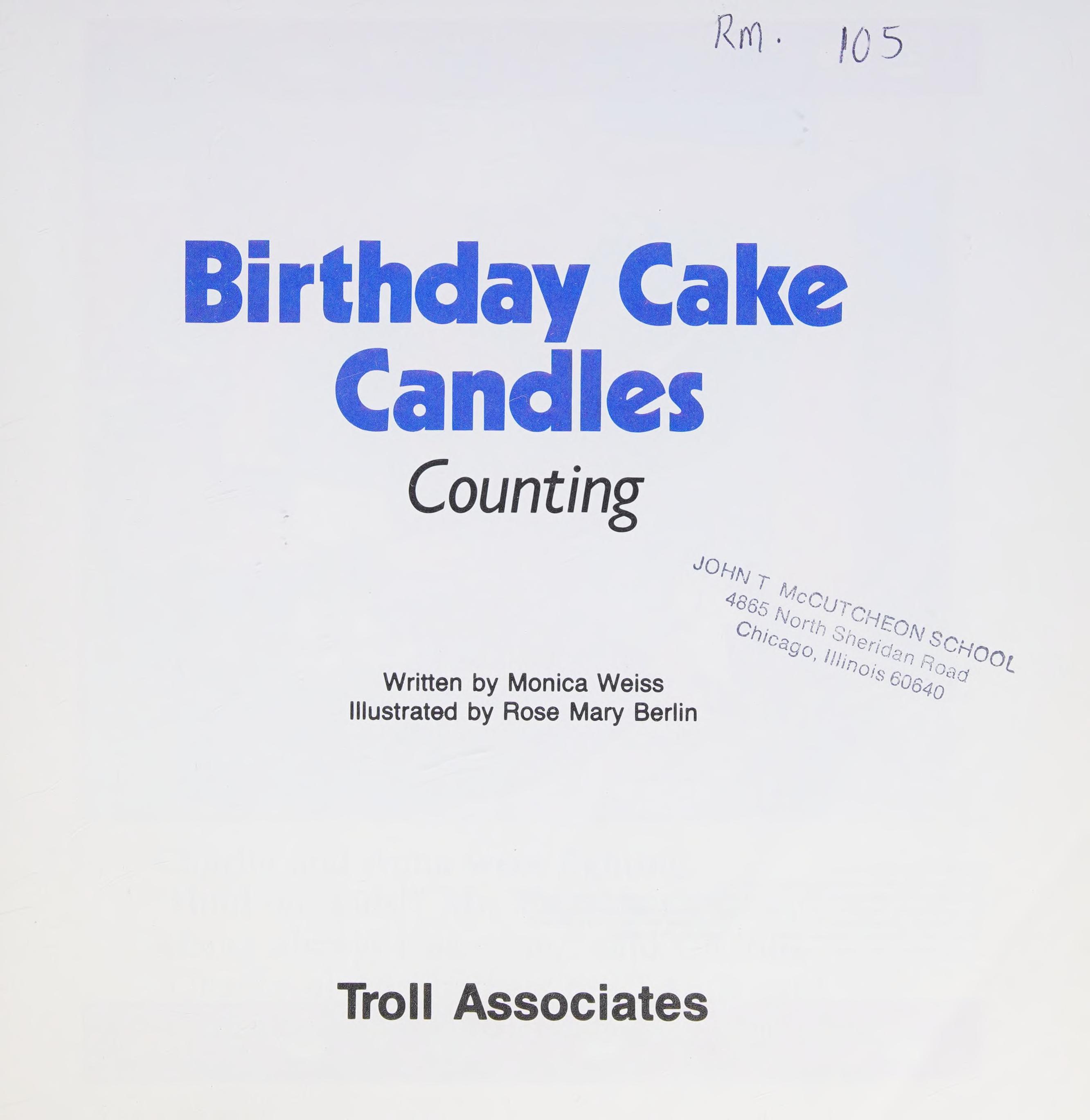 Birthday cake candles, counting