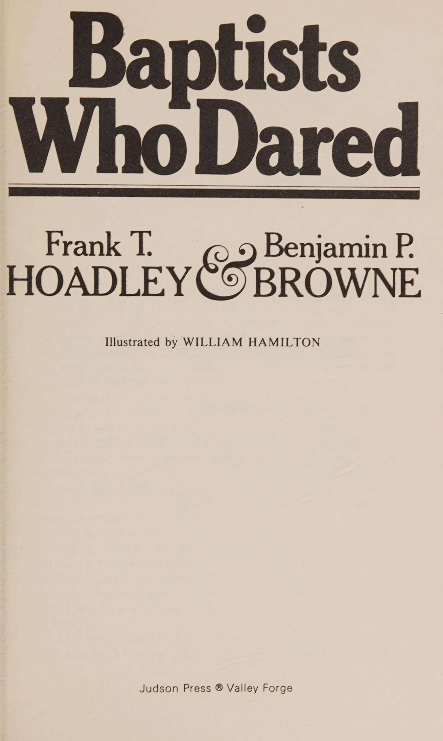 Baptists Who Dared