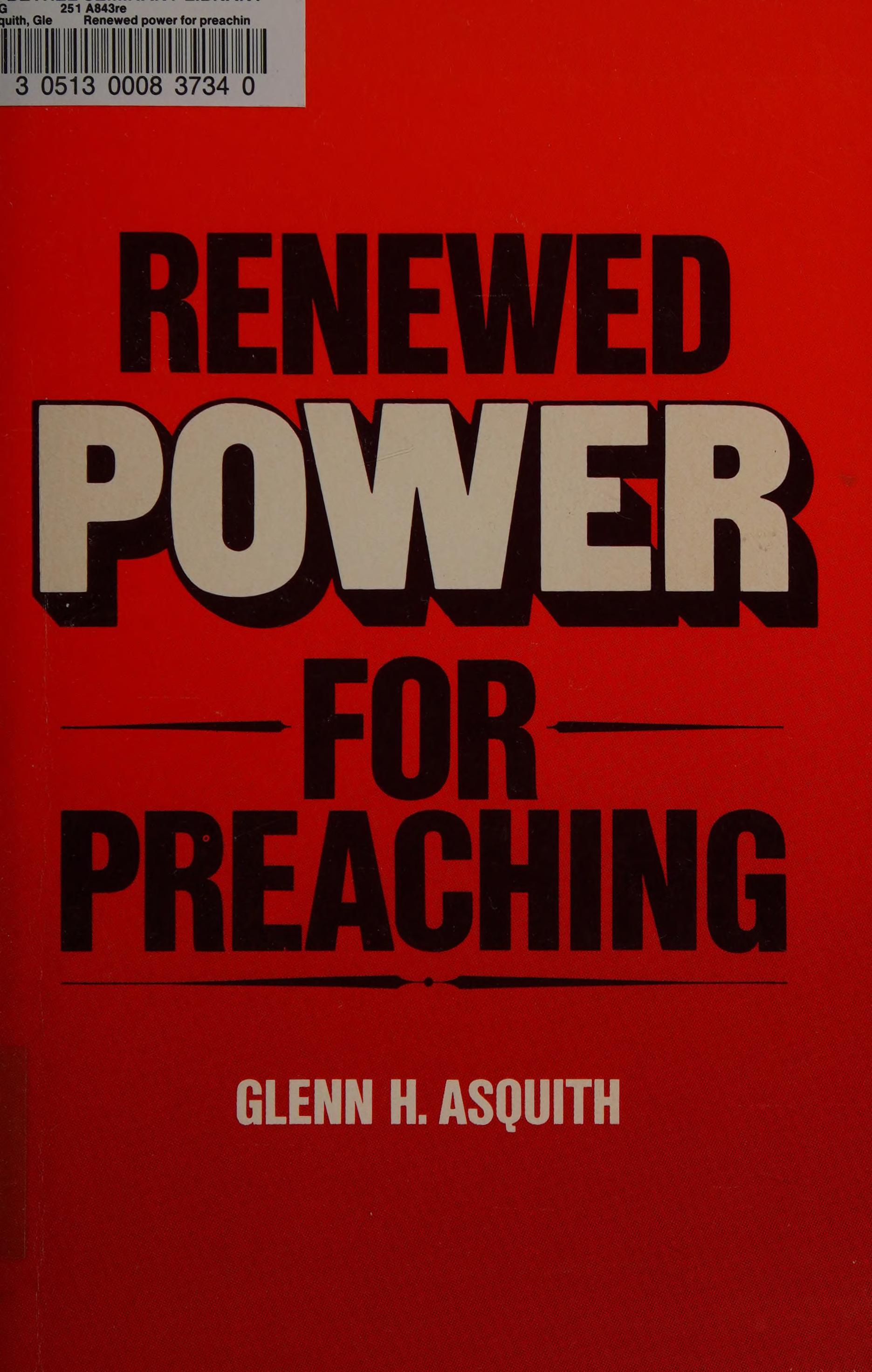 Renewed Power For Preaching