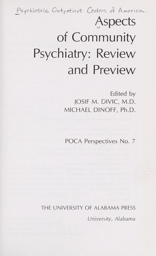 Aspects of Community Psychiatry