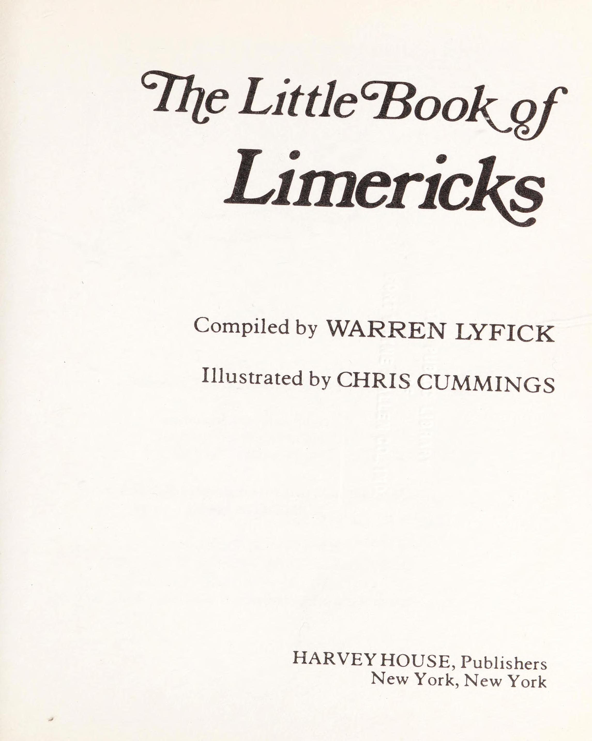 The Little Book Of Limericks