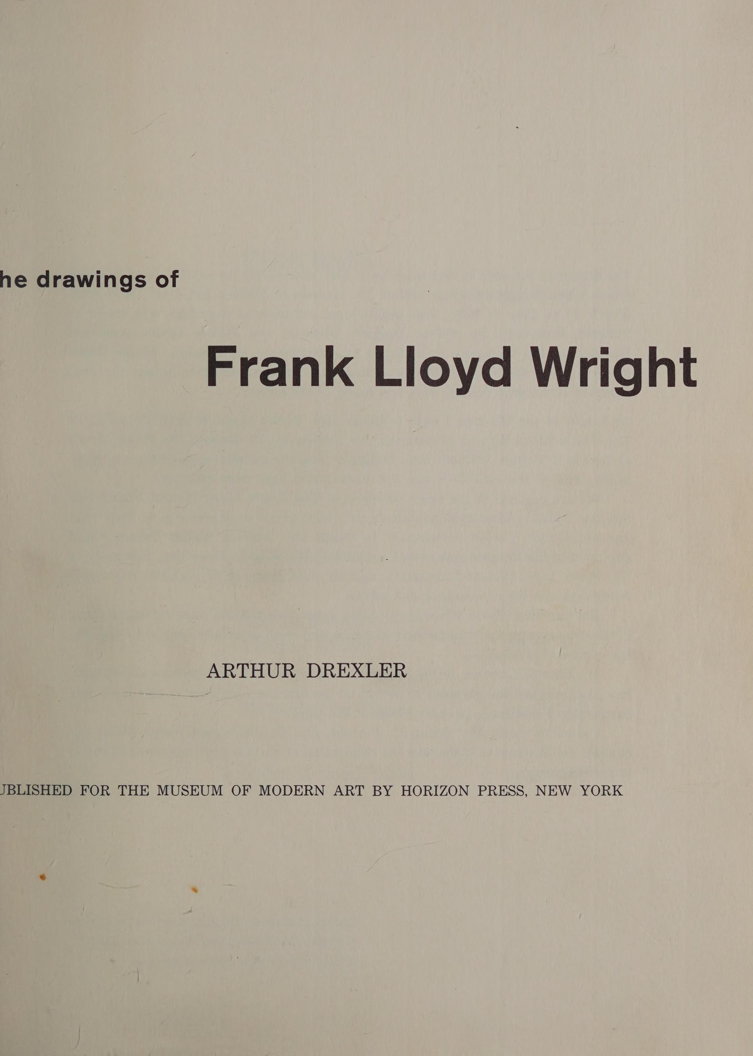 Drawings of Frank Lloyd Wright