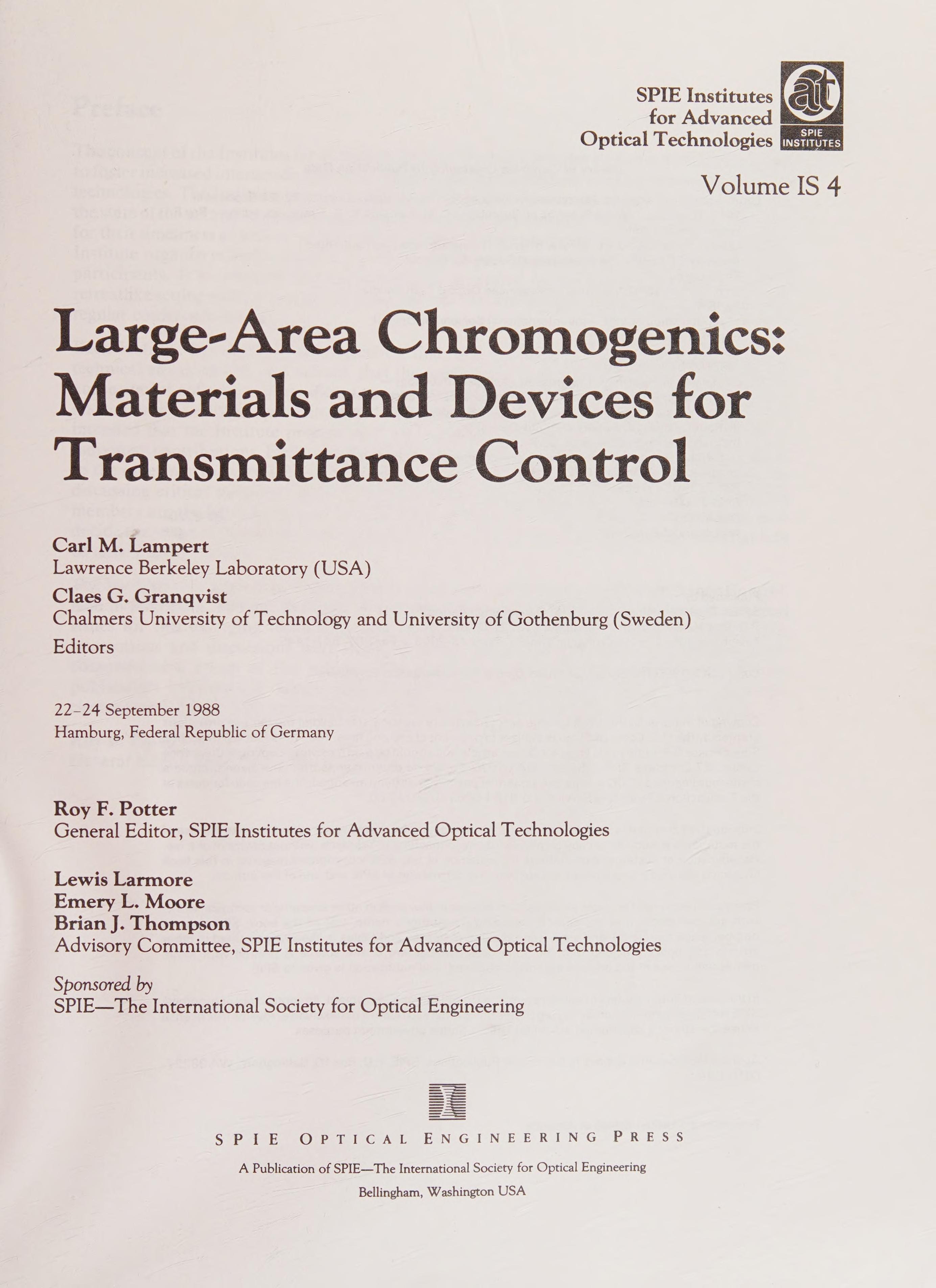 Large-Area Chromogenics