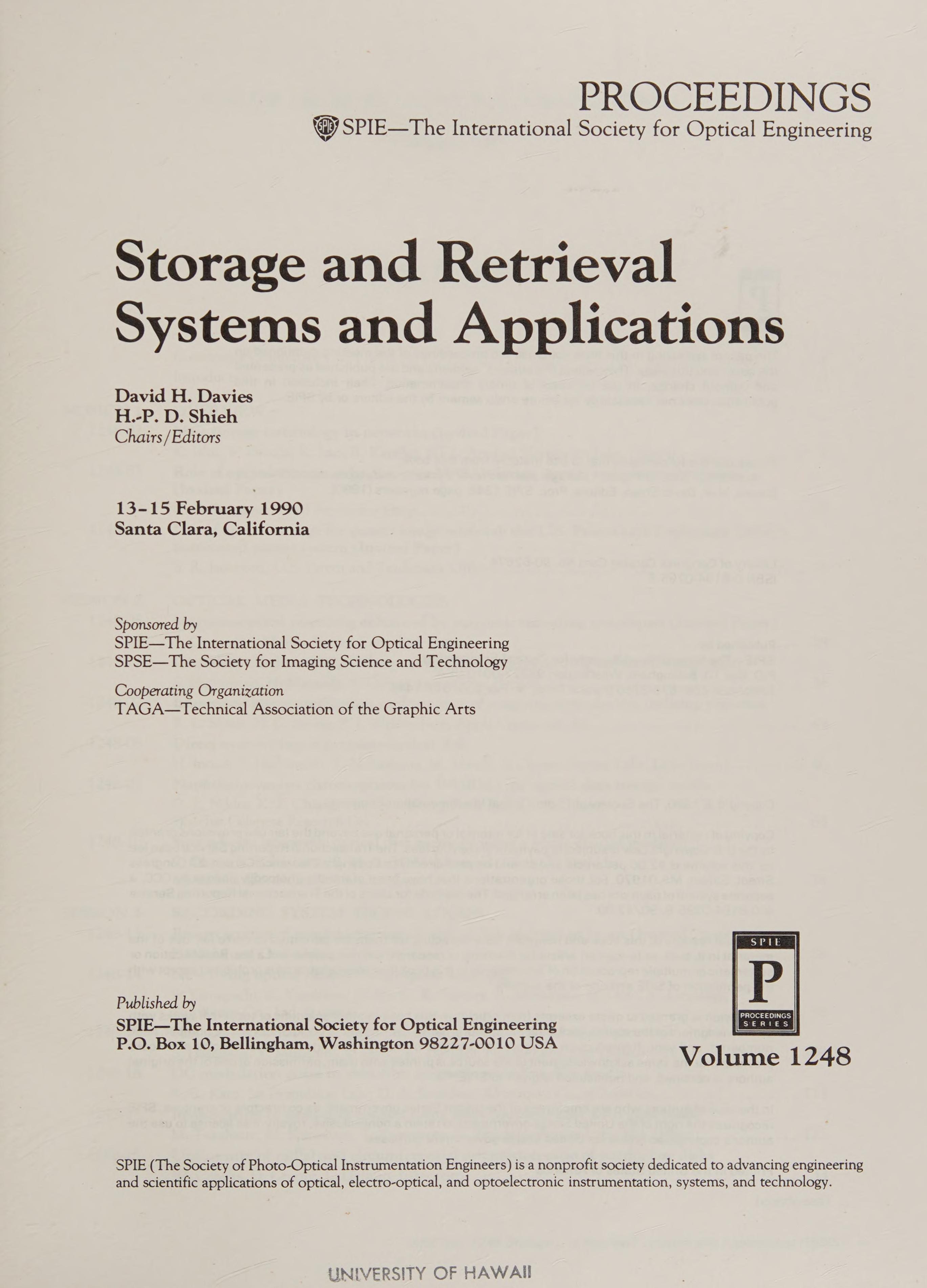 Storage and Retrieval Systems and Applications