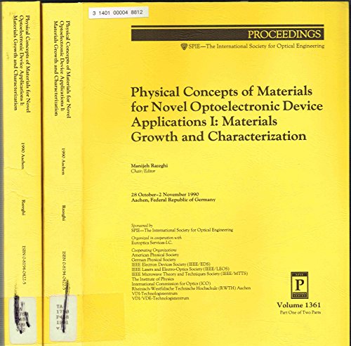 Physical Concepts of Materials for Novel Optoelectronic Device Applications I Volume 1361